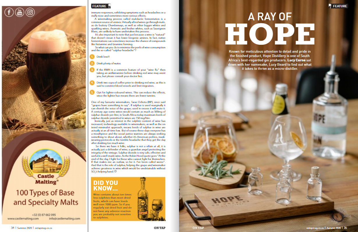 Castle Malting® in OnTap magazine, South Africa