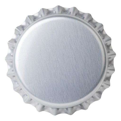 Crown Caps 26mm TFS-PVC Free, Сріблясті col. 2520 (10000/Коробка)