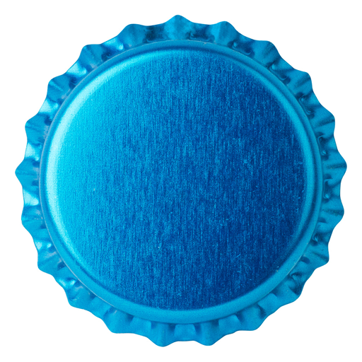 Crown Caps 26mm TFS-PVC Free,  Cyan Transparent col. 2892 (10000/box)